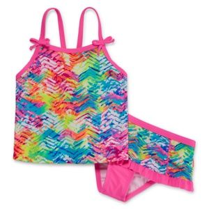 Laguna Girls Pattern Tankini Set Preschool Size 4